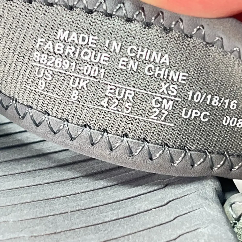 Nike Ultra Celso Gray Cushioned Flip Flop Sandals Casual Slides Men's Size 9